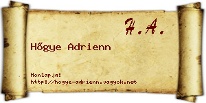 Hőgye Adrienn névjegykártya